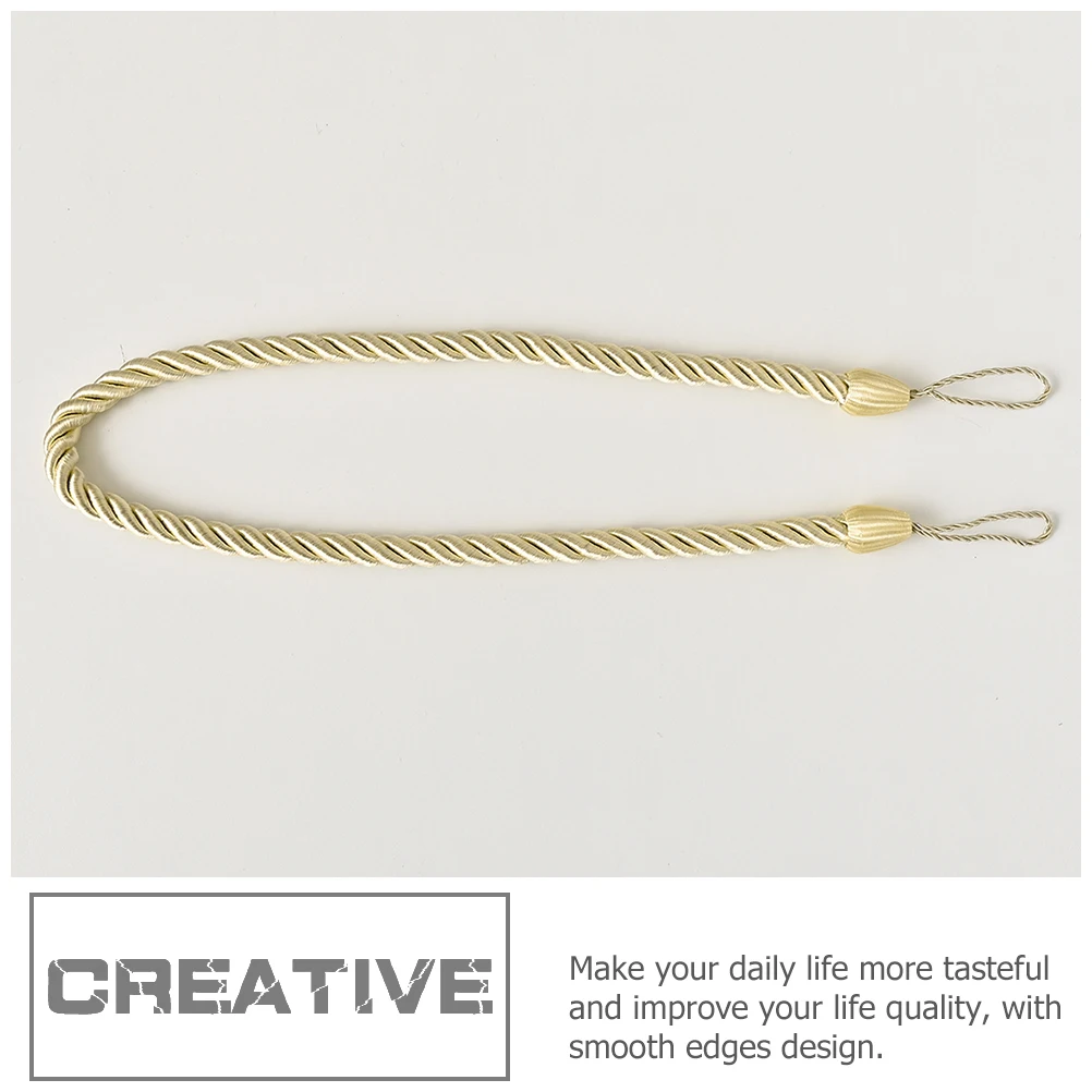 

4pcs Curtain Tiebacks Rustic Style Drape Rope Drapery Holdbacks For Indoor Window Decorative Ties Home Curtain Accessories