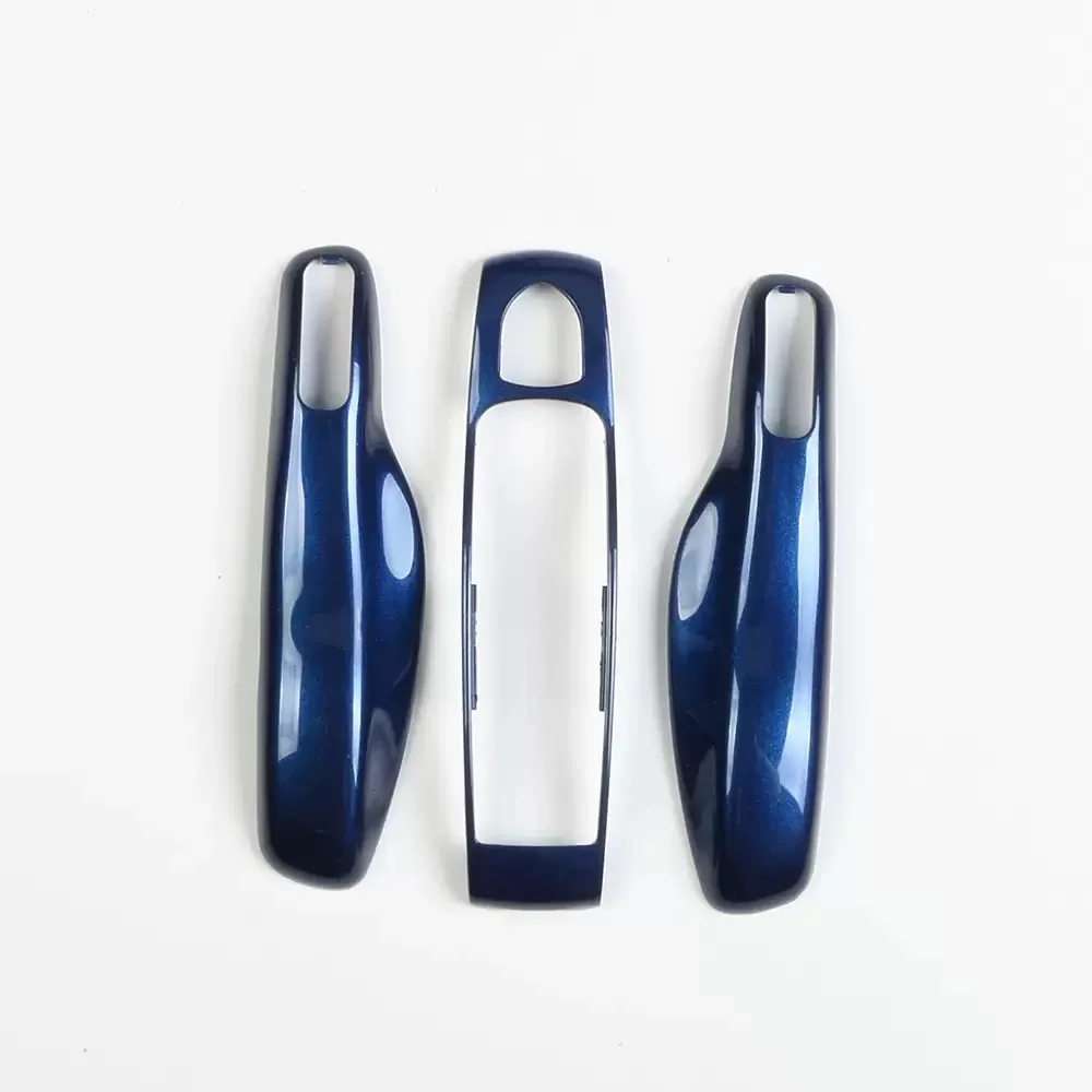 Car Stickers Car Key Case Gentian Blue Remote Control Fob Protective Shell for Porsche Macan Panamera Taycan Cayman Cayenne