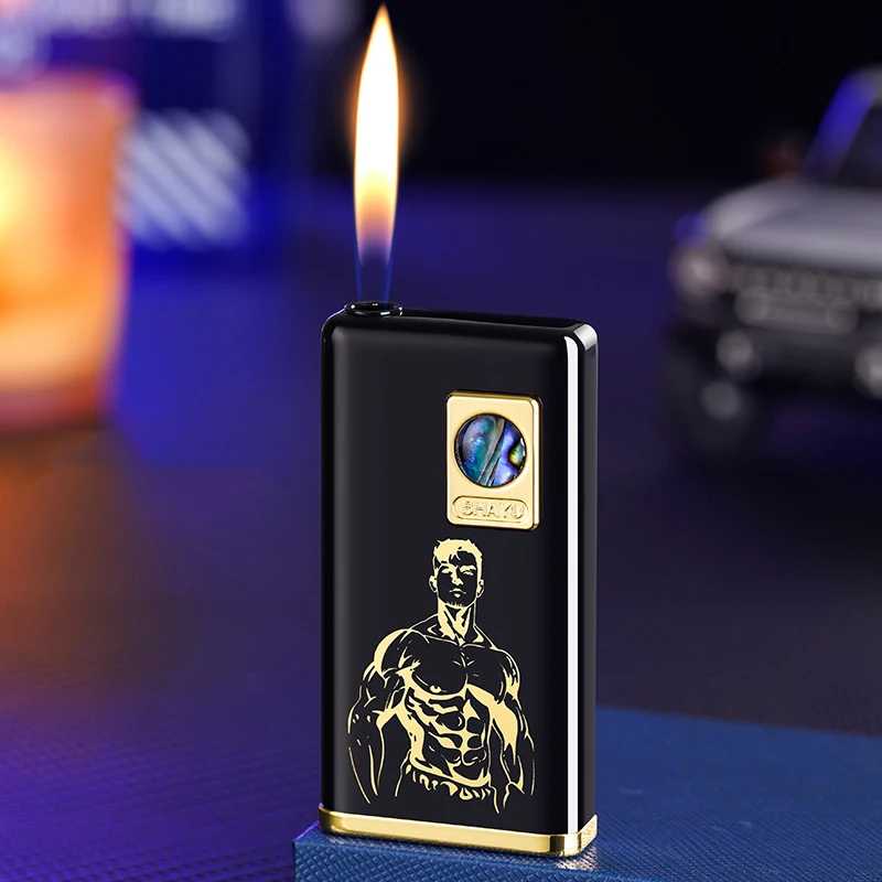 CL-2310 Cat Eye Lighter Compact and Lightweight Aluminum Alloy Shell Silent Battery Open Flame Inflatable Lighter