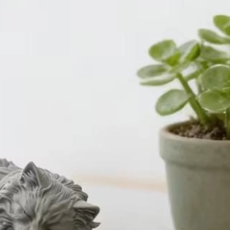 Cute Long Hair Sleeping Cat Figurine 3D Printed Mini Pet Computer Monitor Hanging Decor Desk Ornament For Home Office Decor Gif