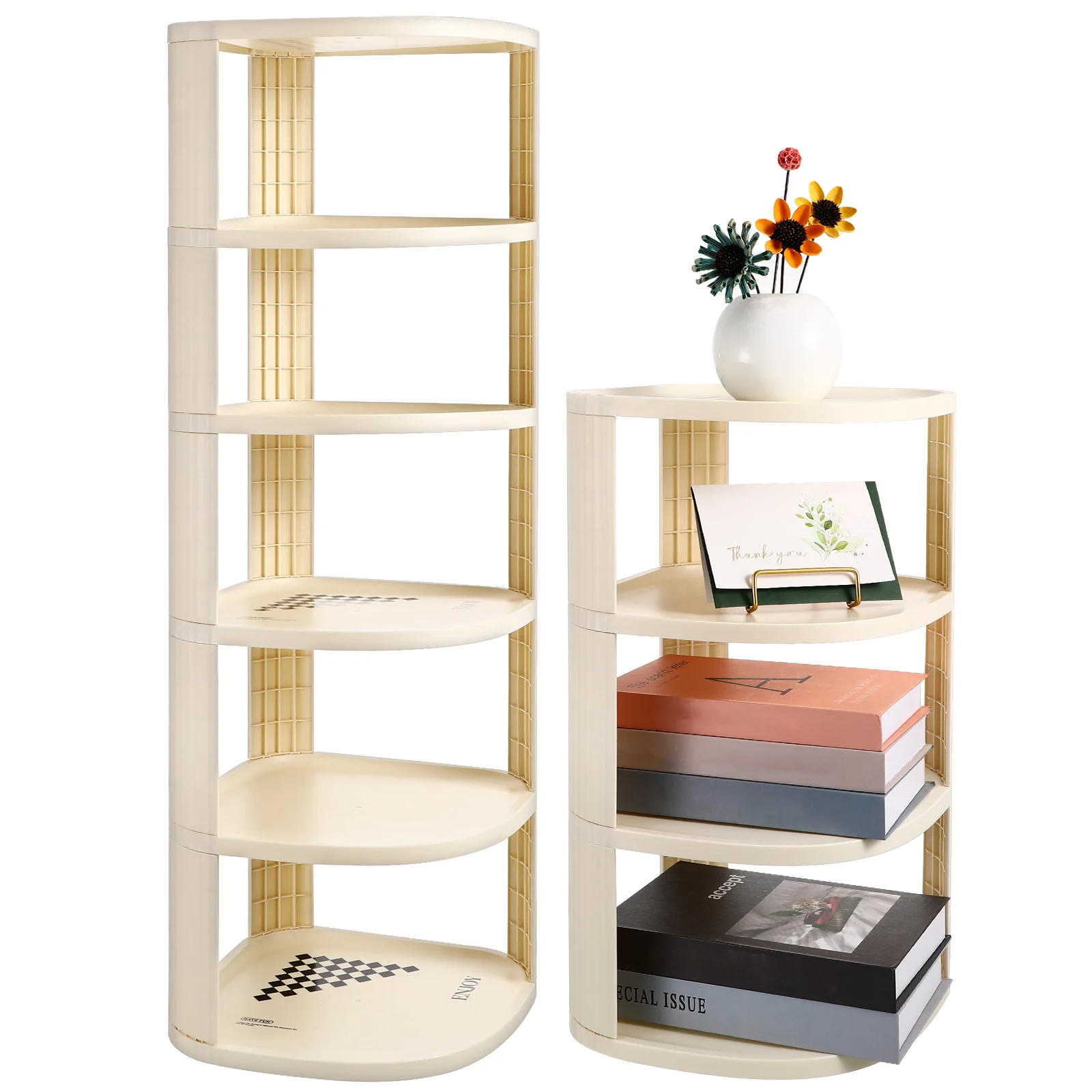 

Space-Saving 9-Tier Corner Plastic Organizer Floor Shoe Stand For Entryway Home Storage Rack Slim Design Resilient Modern Shoe