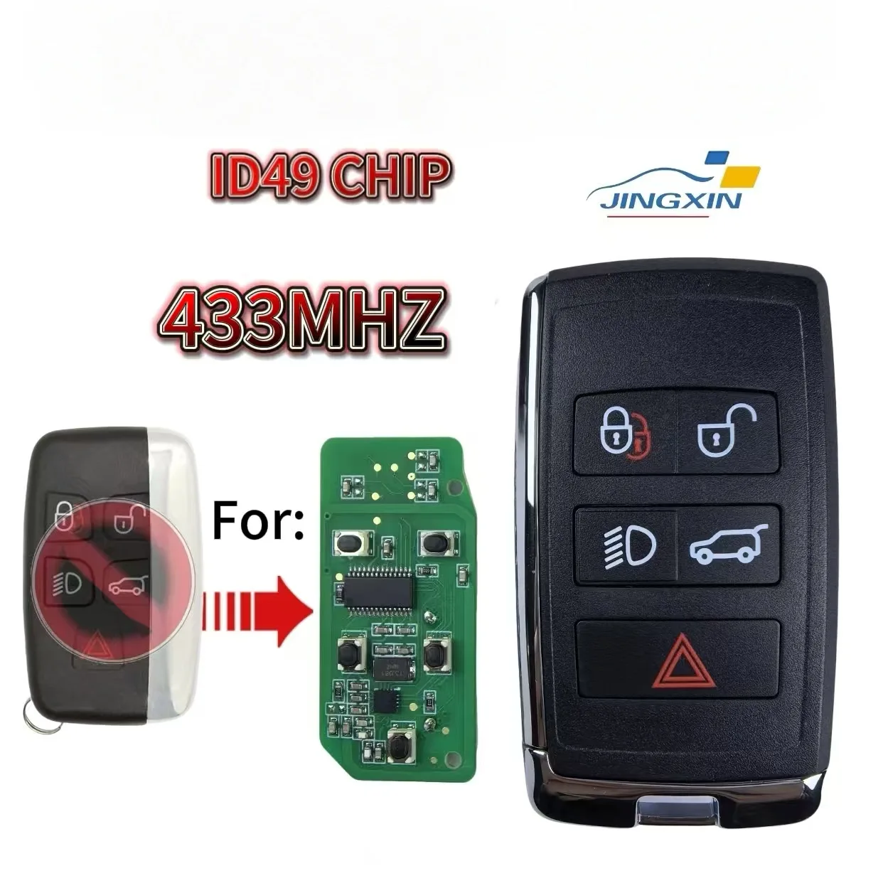 Jingxin ID49 Chip 315/433MHz KOBJTF10A Smart Key/PCB für Land Rover Range Rover Sport Evoque Discovery 4 Freelander für Jaguar – Detail 3