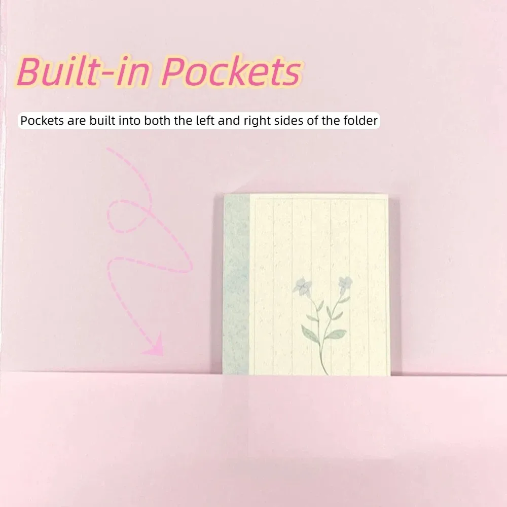 Portable A4 Loose Leaf Folder Expandable Pockets No Inner Page File Organizer Kit Storage Folder School