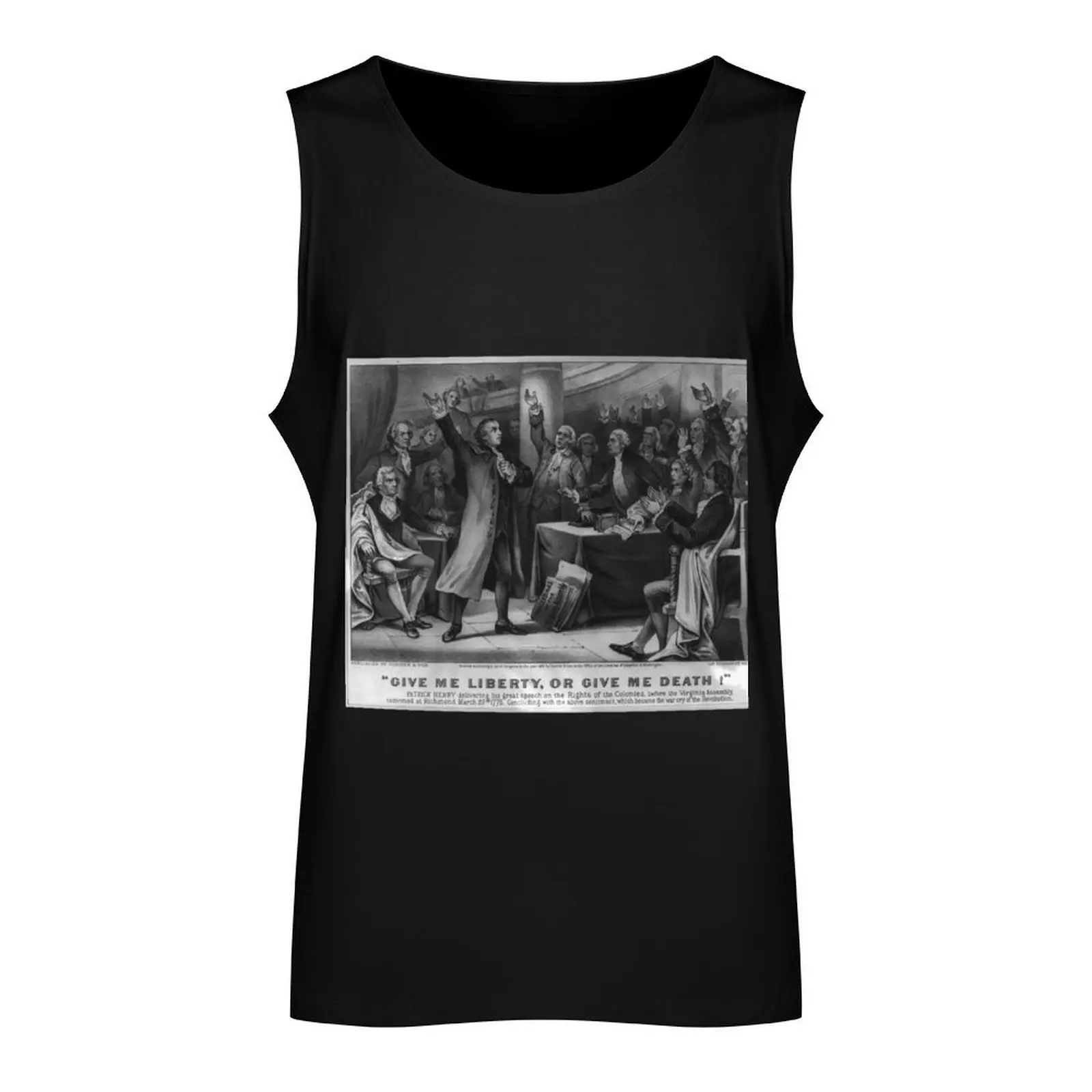 Give me liberty, or give me death! Tank Top fitness clothing for men clothes for men summer Top Japanese t-shirt