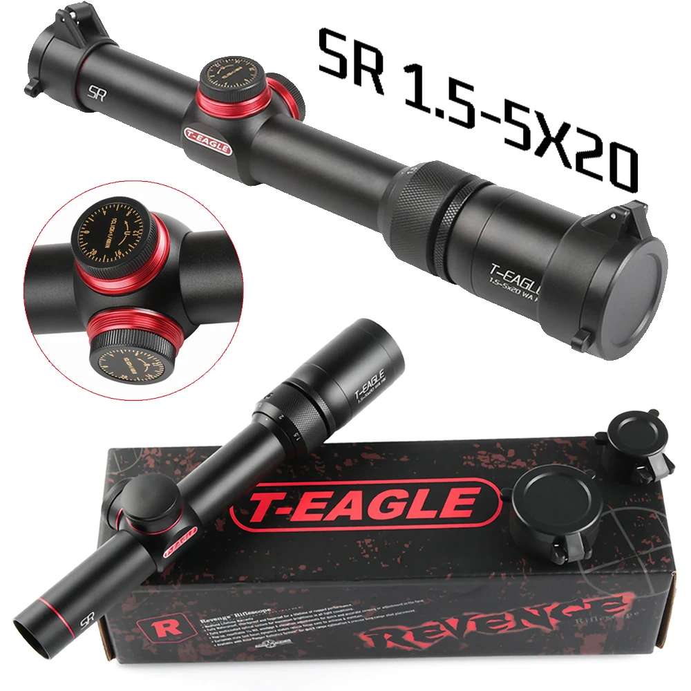 

SR 1.5-5x20 Second Focal Plane SFP Rifle Scope 25.4mm Center Do HK Reticle Fits AR15 .223 7.62mm Airsoft Hunting