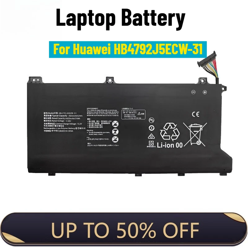 

Laptop Battery for Huawei BDR-WDH BBR-WAI9 BRN-F56 HB4792J5ECW-31