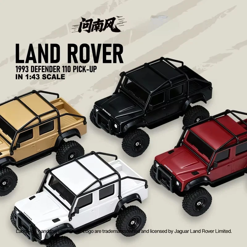 In Stock 1/43 Rc Climbing Car Official Licensed Full Scale Land Defender 110 Pick Up Remote Control Off Road For Adult