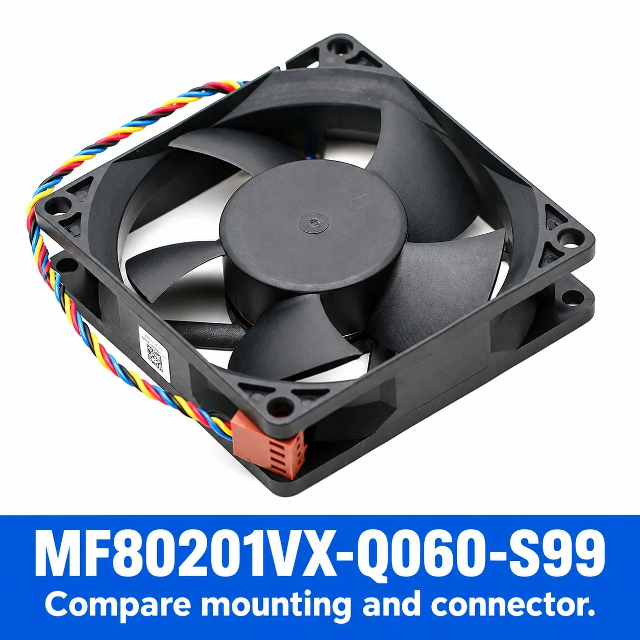 MF80201VX-Q060-S99 Axial Cooling Fan 80x80x20mm 8020 12V 2.63W 4-Pin for SUNON
