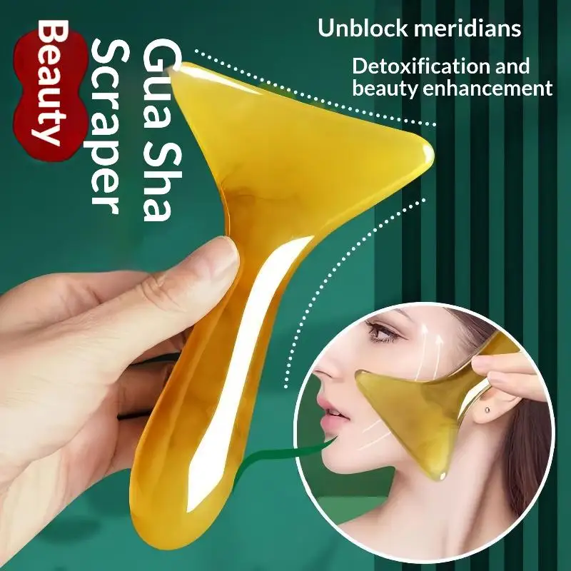 1Pcs Triangle Shaped Beauty Guasha Massage Board Resin Acupuncture Shiatsu Tool Facial And Full Body Universal Tired Relax