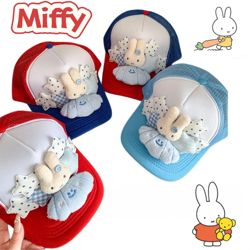 

Miffy Rabbit Anime Cute Star Hat Cartoon Sweet Wind Show Face Small Breathable Duck Tongue Hat Baseball Hat