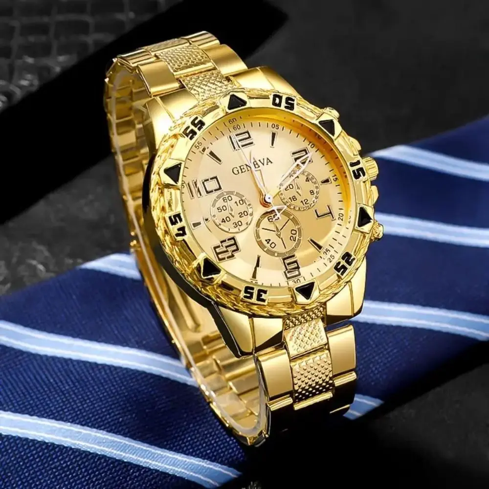 High Quality Stainless Steel Watchband Men Wristwatch Casual Large Dial Quartz Watch Luxury Business Watch