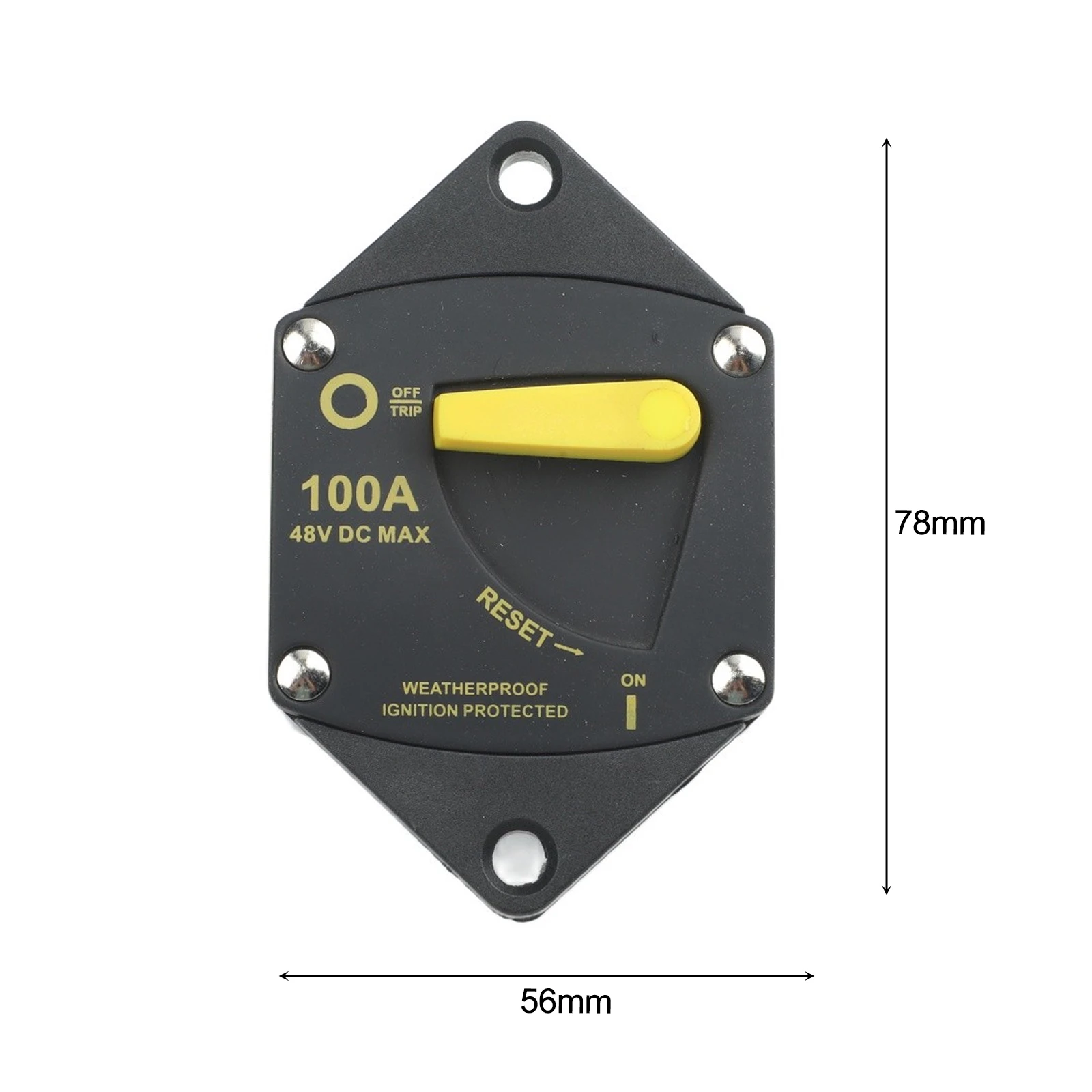 Automotive Settings 100A Circuit Breaker Low Voltage Breaker Motor Controller 78*56*60 Mm 78*56*60 Mm Shell Automotive