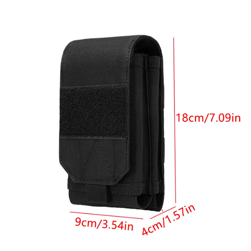 

Double Molle Laser Cell Phone Pouch Tactical Belt EDC Pouch Holder Waist Accessories Bag Outdoor Camping Mobile Phone Pack Bag