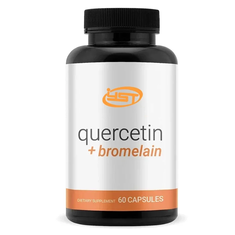 

60 Capsules Quercetin 500mg Contains High-quality Bromelain, High Absorption Antioxidant, Immune Support and Health