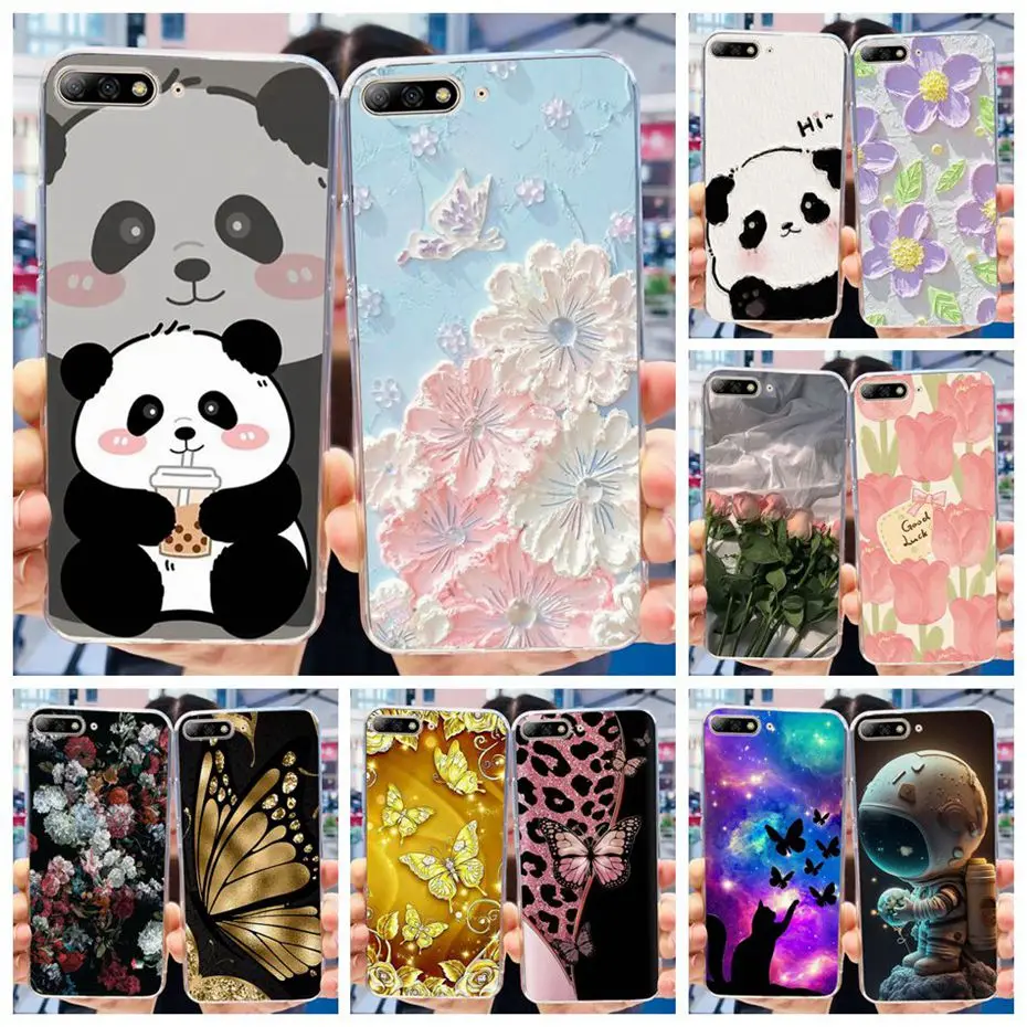 Lovely Printing Case For Huawei Y7 Pro (2018) LDN-LX1 Soft Silicone TPU Back Cover For Huawei Y7Pro 2018 Phone Cases