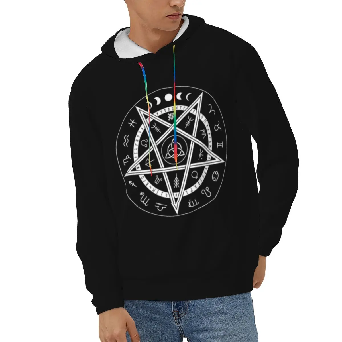 Celtic Occult Symbol Hoodies Men Sweatshirt Male Hoody Hip Autumn Winter Hoodie Mens Clothing