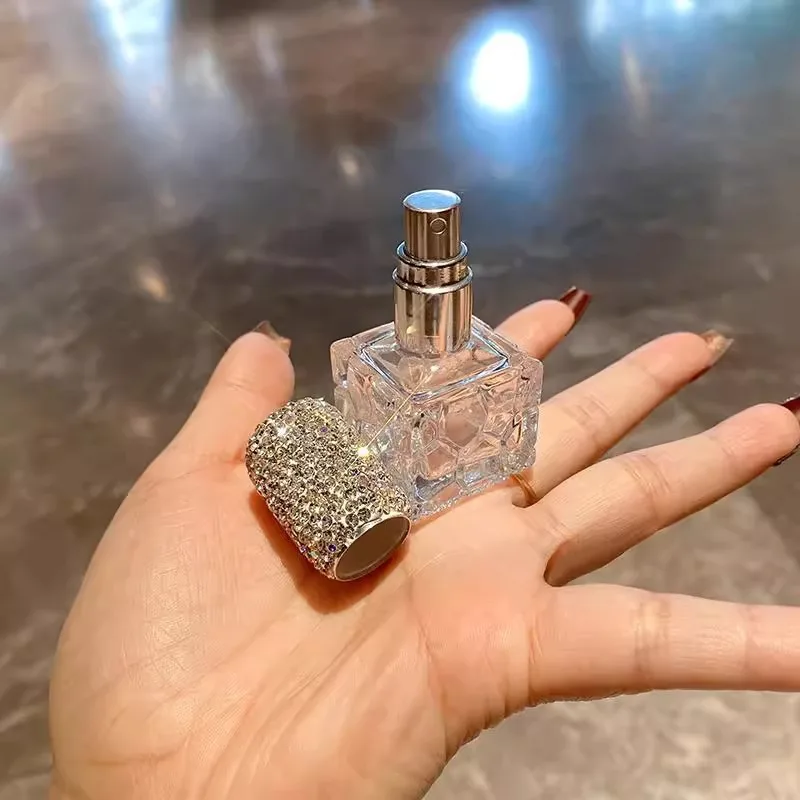 Diamond Perfume Bottle 10ML Portable Spray Glass Bottle Cosmetic Container Travel Ultra Atomizer Sanitizer Line Mist Sprayer