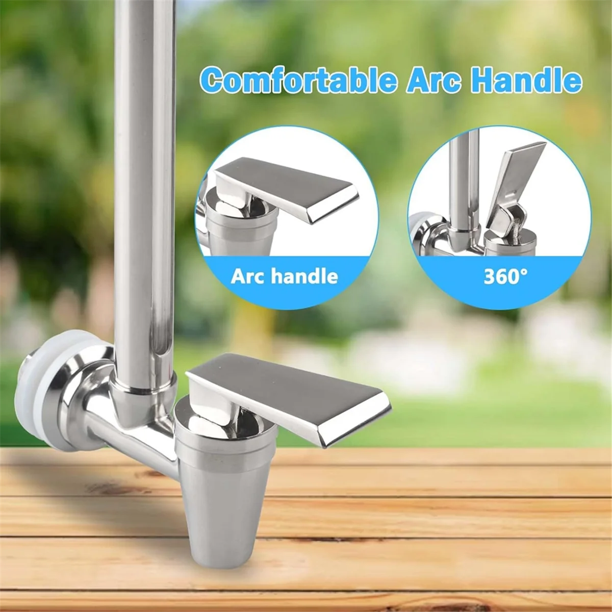 حنفية زجاجية عالية الجودة مقاس 10 بوصة من الفولاذ المقاوم للصدأ مع مستوى مائي ذو رؤية واضحة متوافق مع Berkey and Waterdrop