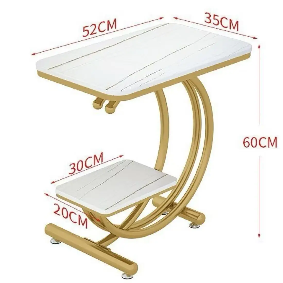 

Легкий роскошный столик с краями, каменная плита, диван для гостиной, двухслойный небольшой журнальный столик для хранения вещей