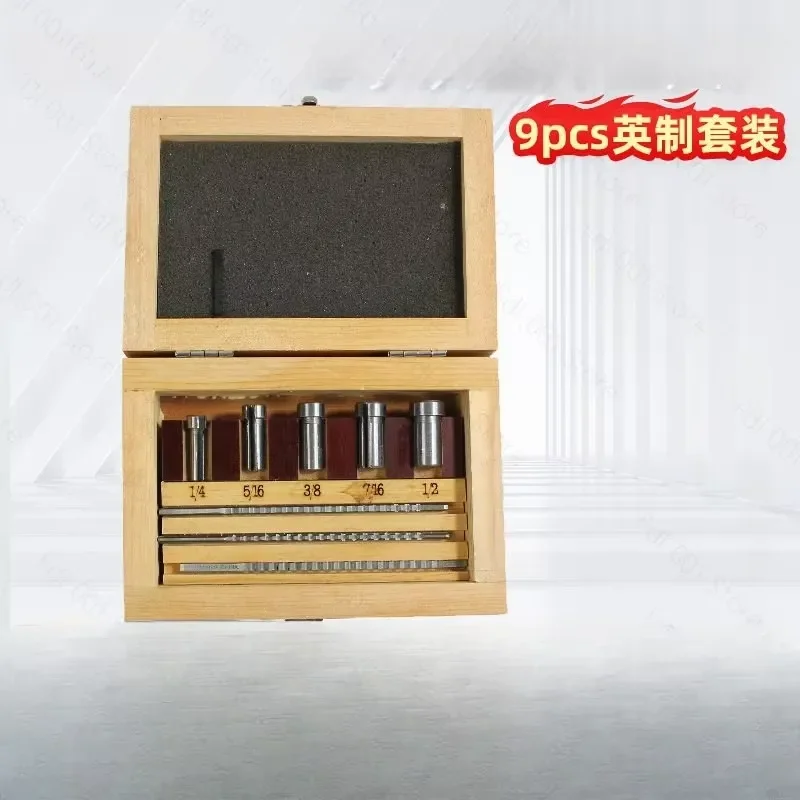 for Imperial Keyway 9Pcs Push Broach Set HSS High Speed Steel Precision Cutting Tool Kit for Machinists Workshop Repair