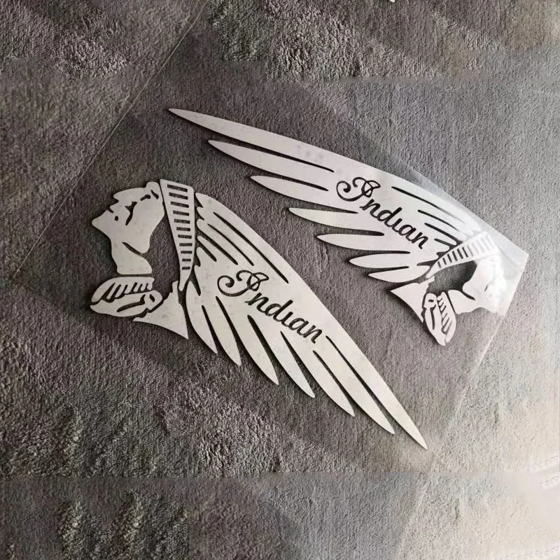 2Pcs Cool Totem Sticker Set, PVC Racing Decals for Moto Fuel Tank, Left Right Side, Helmet, Auto Exterior Decor Accessories