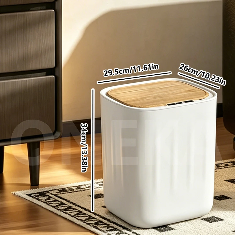 27L Smart Kitchen House Office Trash Can Automatic Opening Induction Trash Bin Garbage Can Compost Bin Battery Version