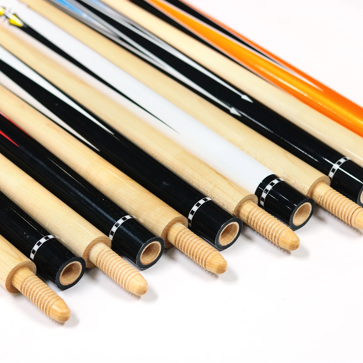 

2024 NEW Arrive Wooden Joint Thread Billiard Snooker Pool Carom Cue Stick 1/2-pc