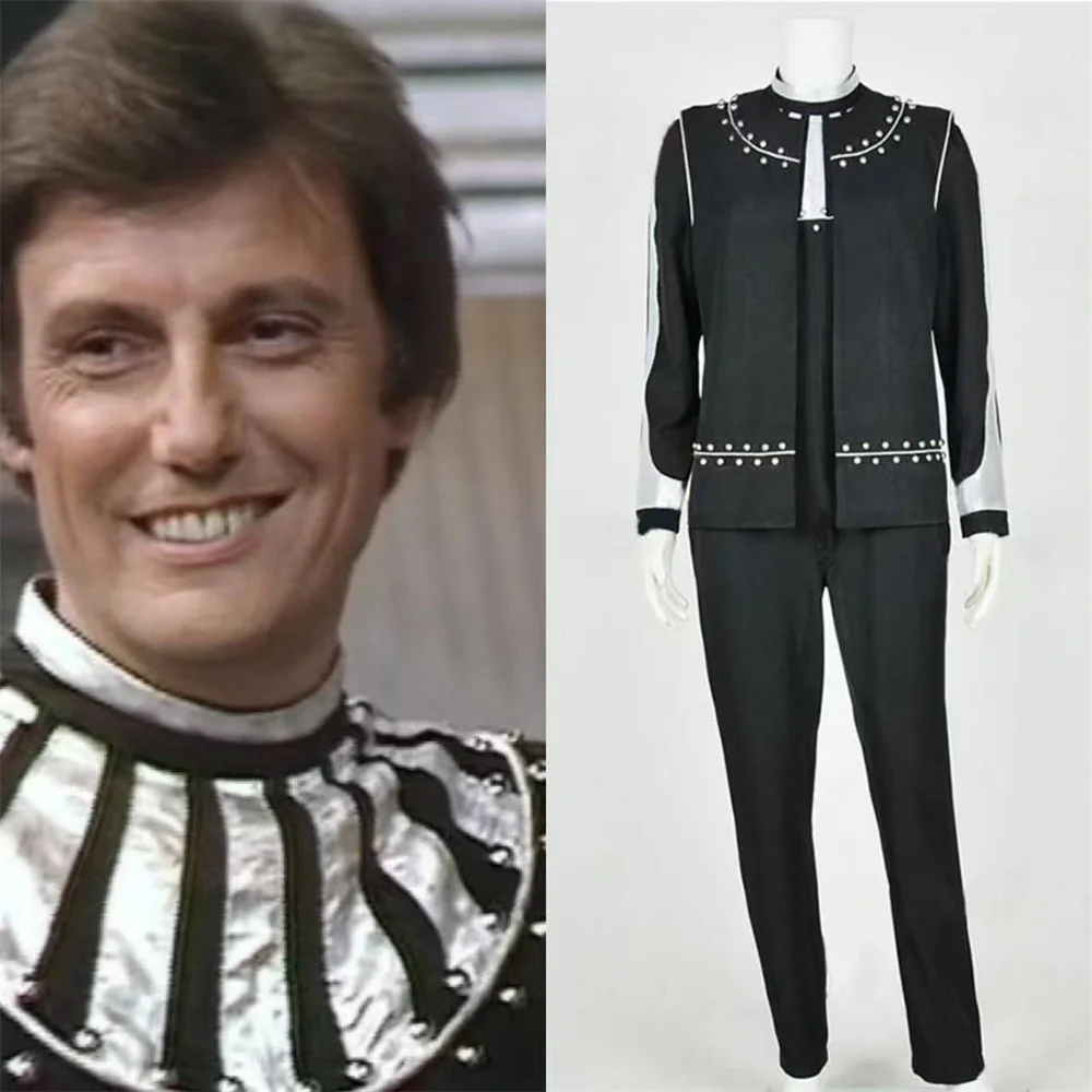 أزياء تلفزيون كير أفون التأثيرية للرجال باللون الأسود فانتازيا بدلة حفلات الهالوين