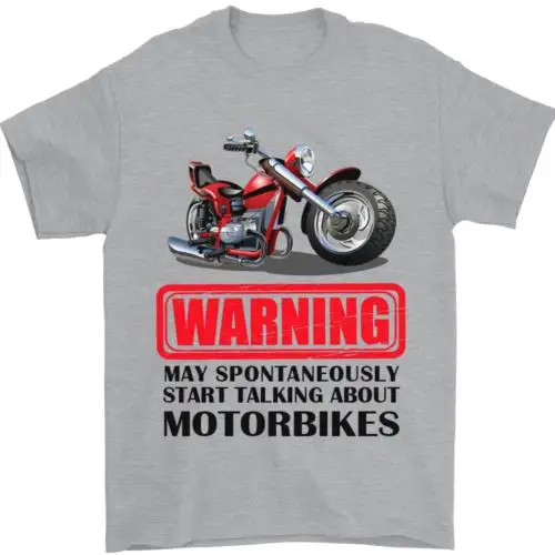 Start Talking About Motorbikes Motorcycle Mens T-Shirt 100% Cotton