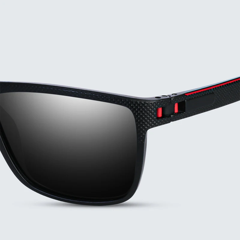 Mode Hohe Qualität Marke Neue Polarisierte UV400 Sonnenbrille Männer Frauen Quadratische Matte Rahmen Gläser – Detail 10
