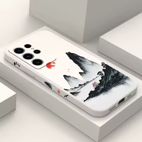 Sunset Red Phone Case For Samsung Galaxy S25FE S24 S23 S22 S21 S20 S10 S10E S9 Ultra Plus FE Note 20 Ultra 10 9 Plus Cover