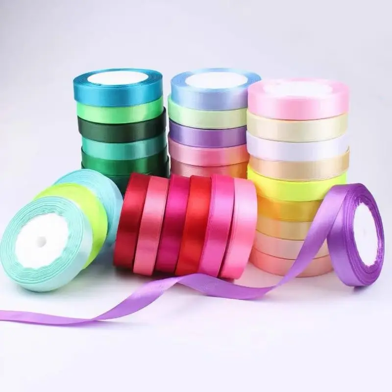 

200 yards customize your own logo silk satin ribbon tape printing,customized brand name hair bundle's ribbon