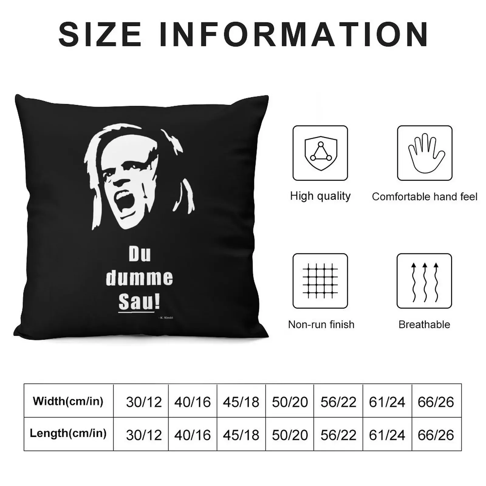 Klaus Kinski - sow Throw Pillow New year christmas cushions covers Luxury Sofa Cushions Pillow Decor pillow