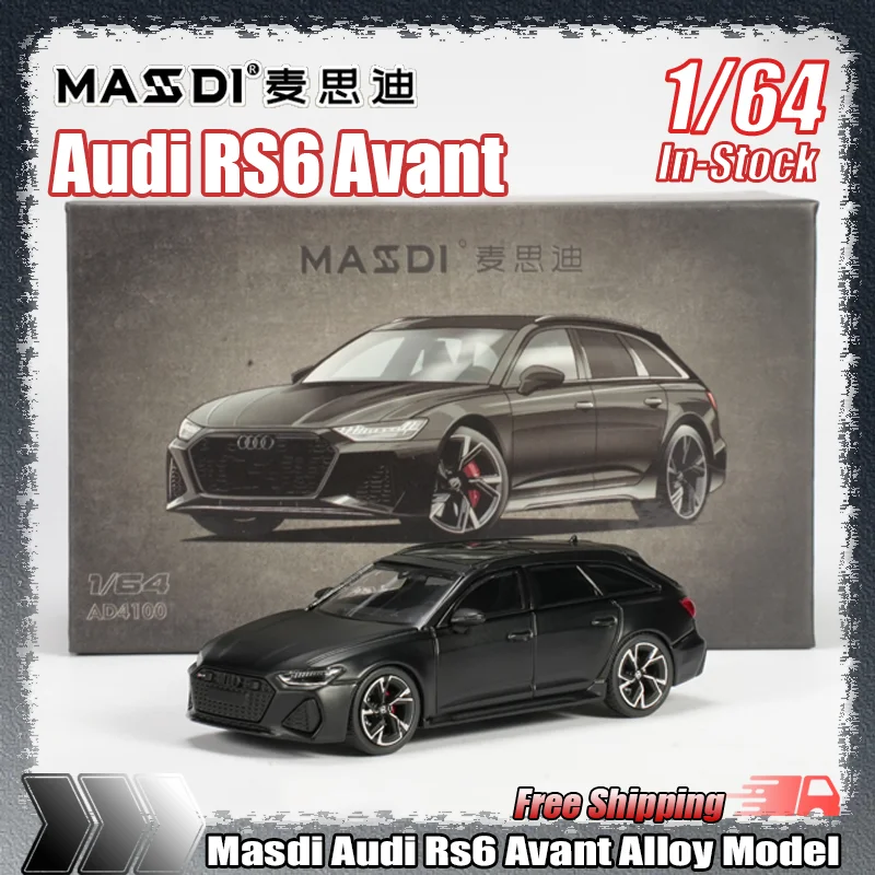 

New In Stock 1:64 Masdi Audi Rs6 Lce Blue Alloy Small Scale Miniature Diecast Static State Model Collection Ornament Custom Toy