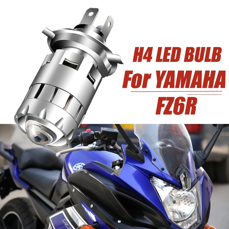 

For Yamaha FZ6R Motorcycle H4 LED Lens Headlight Retrofit Accessories High Low Beam Cafe Racer Enduro HS1 9003 Moto Front Lamp