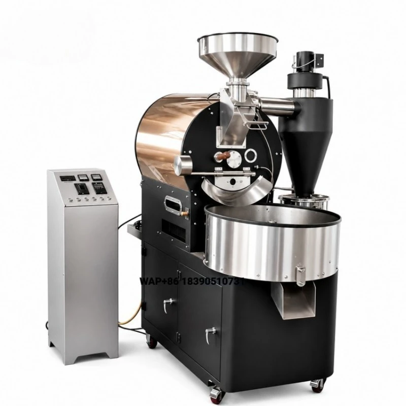 Tostadora De Cafe Electrica 1 3 25 30 Kg 15kg 60kg Gas Coffee Roaster Drum Prices of Coffee Roasting Machine