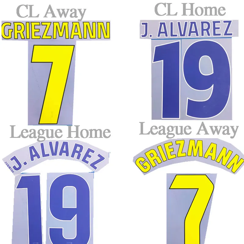 25 26 AtleticoMadrid GRIEZMANN J.ALVAREZ Наборы с именем утюг по имени и номерам 2025 2026 высшего качества