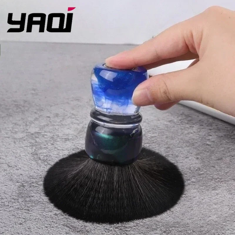 

Кисть для бритья YAQI OCEAN 28 мм, синтетический ворс, ручка из смолы, для влажного бритья, коллекционная, подарок на день рождения для парня, 2026 год