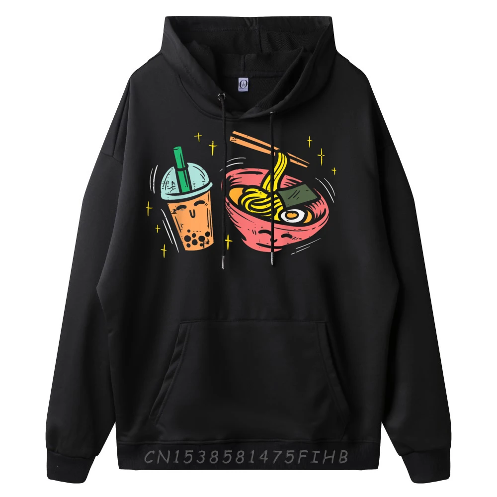 Ramen Bubble Boba Milk Tea Japanese Noodle Free Shippping Items Lowest Prices New Hoodies High Quality Men's Sweater Geek