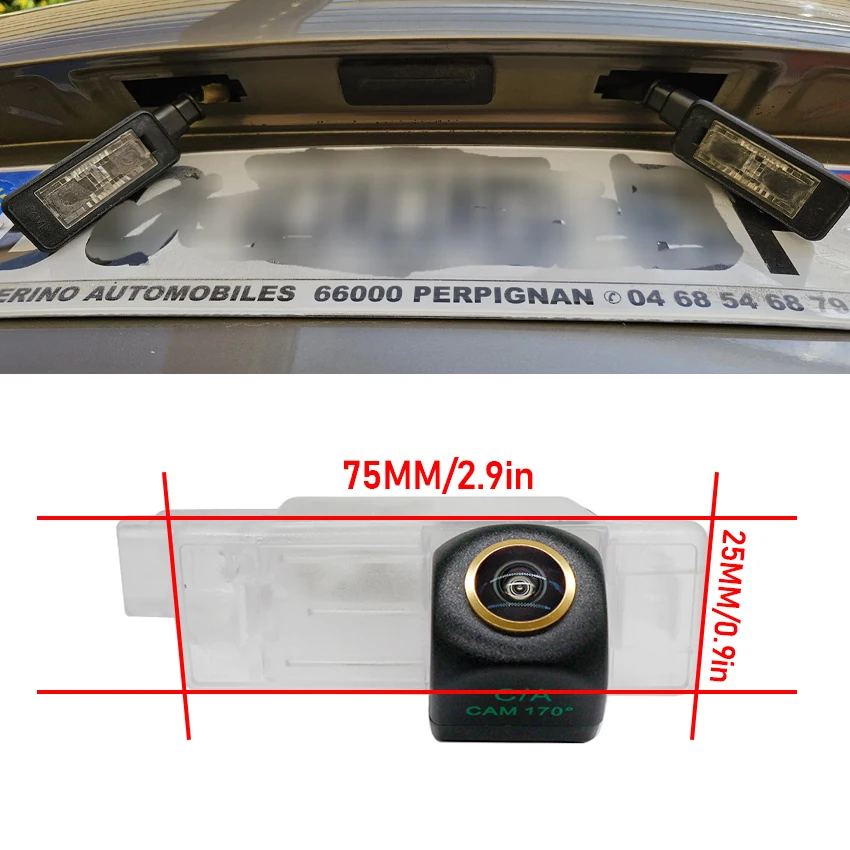 170°1080P AHD Car Fisheye Rear View Reverse Camera For Citroen Berlingo B9 C8 Jumper Kombi SpaceTourer For Peugeot Partner Tepee