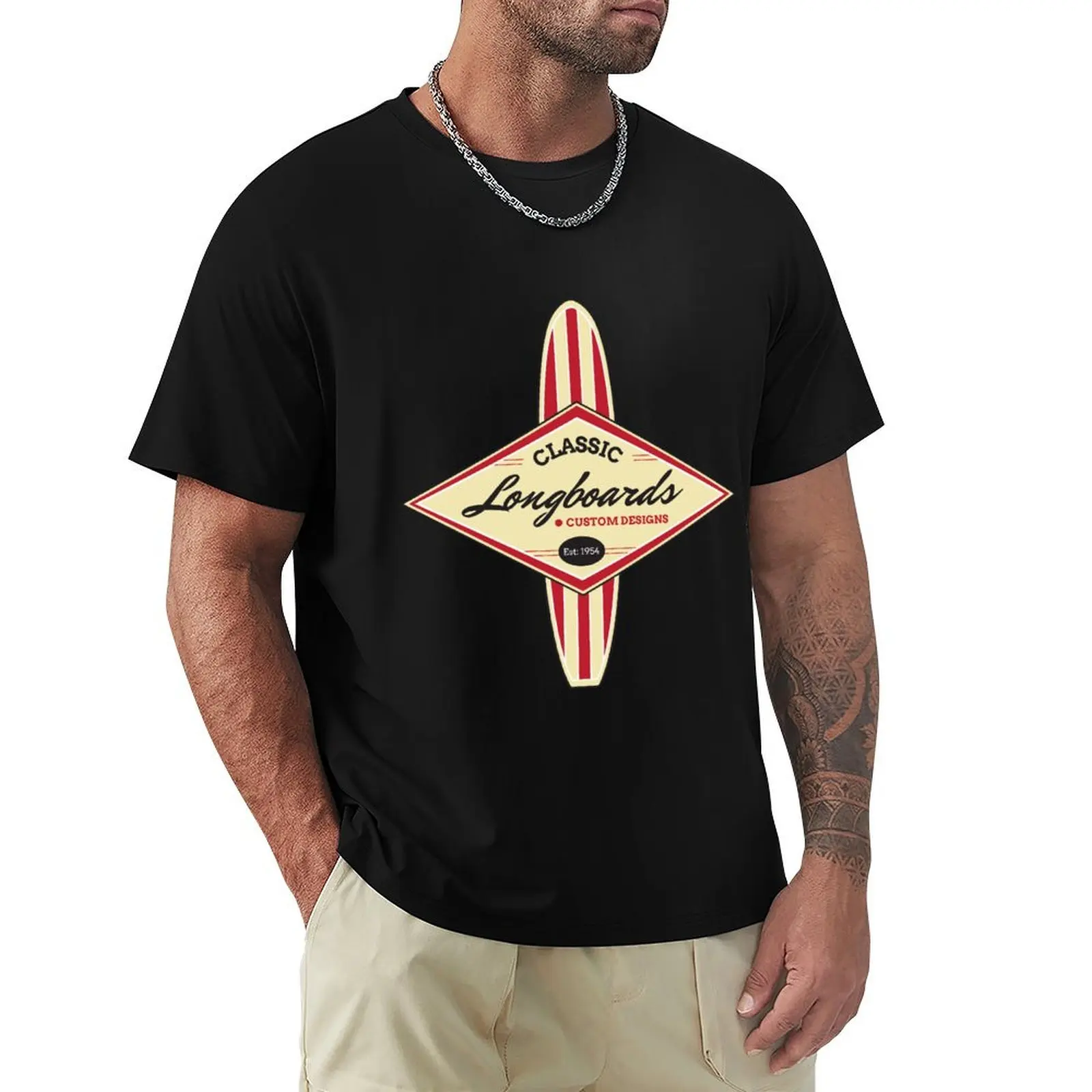Classic Longboards Custom Surfboards T-Shirt High Quality Durable T-Shirt
