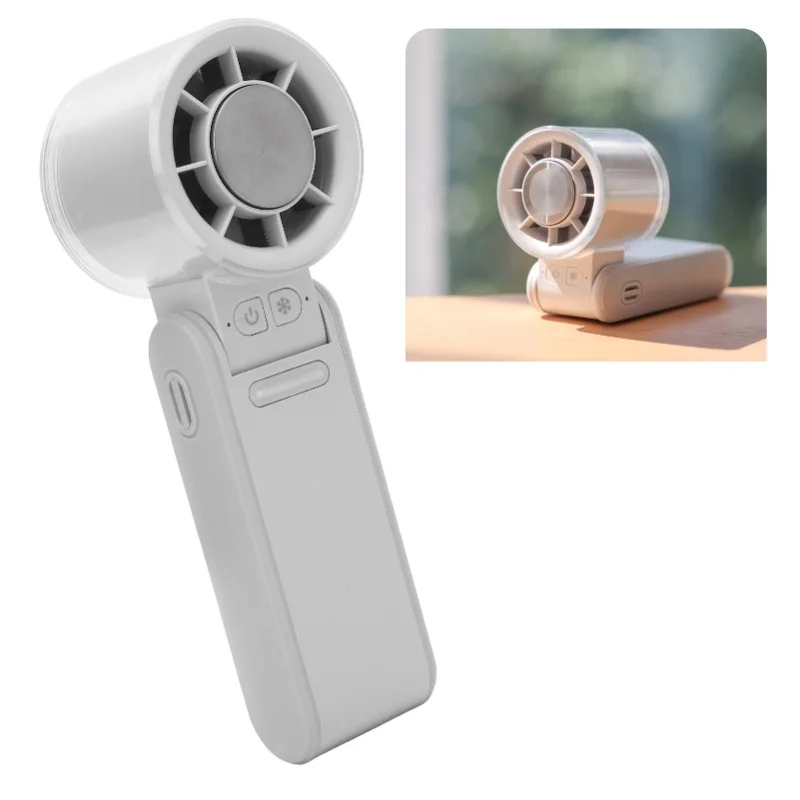 

Portable Handheld Fan Rechargeable 4000mah 4 Gears Wind Semiconductor Cooling Mini Quiet Personal Fan For Indoor Travel Beach