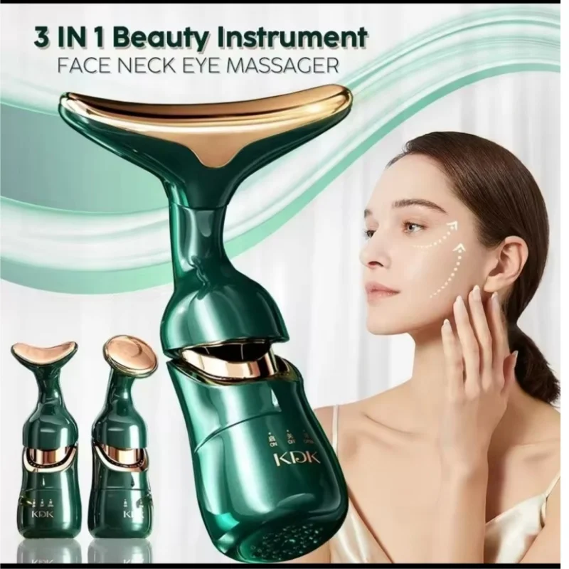 Dispositivo de Lifting Facial 3 em 1, masajeador Facial para cuello, ojos, emagrecimento, EMS, belleza, estiramento de la piel, a