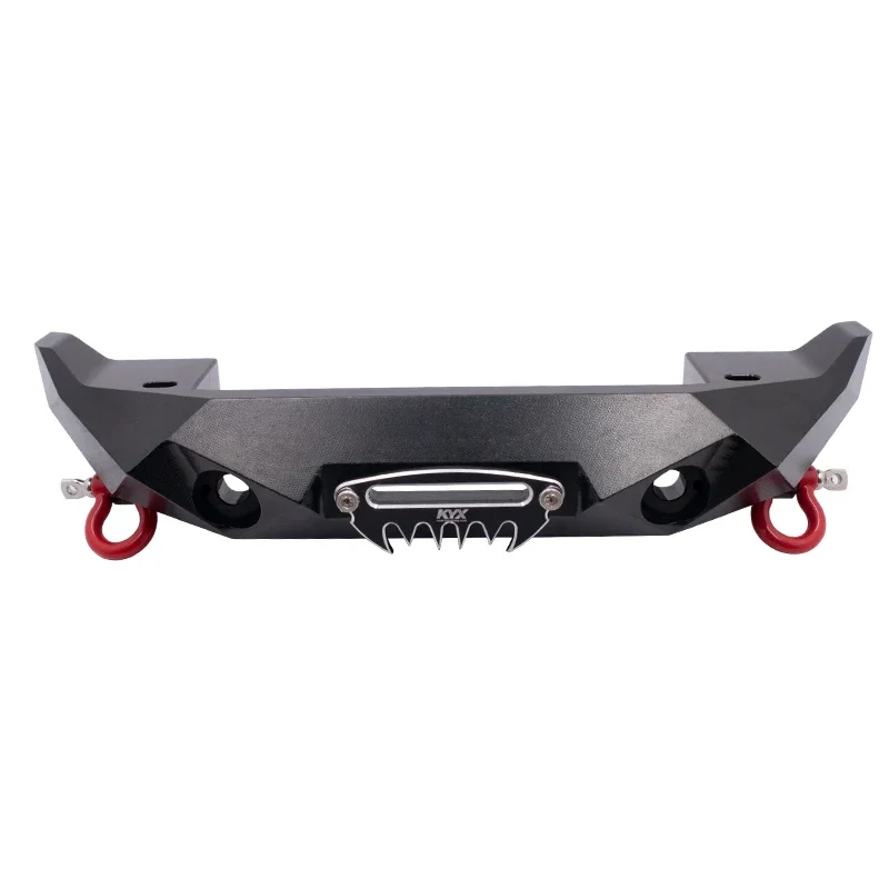KYX Racing Metal Front Bumper w/ Lights Lamp Upgrades Parts Accessories for 1/10 RC Crawler Car Axial SCX10 II 90046 90047