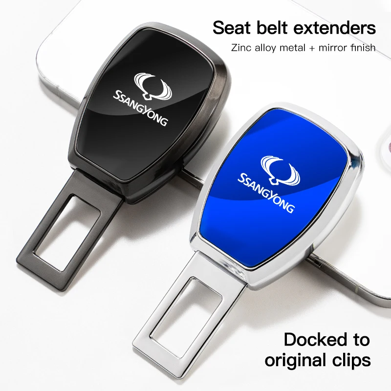 Clip para cinturón de seguridad de coche, enchufe de extensión, hebilla de bloqueo de asiento de seguridad para SsangYong Musso Korando Rexton Torres Kyron Actyon Tivoli