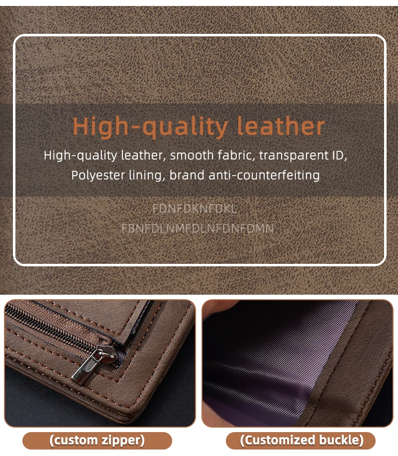 New Men Wallets Leather Purse Man Slim Card Horders Quality Male Short Multi-card Wallet Coin Pocket Purse