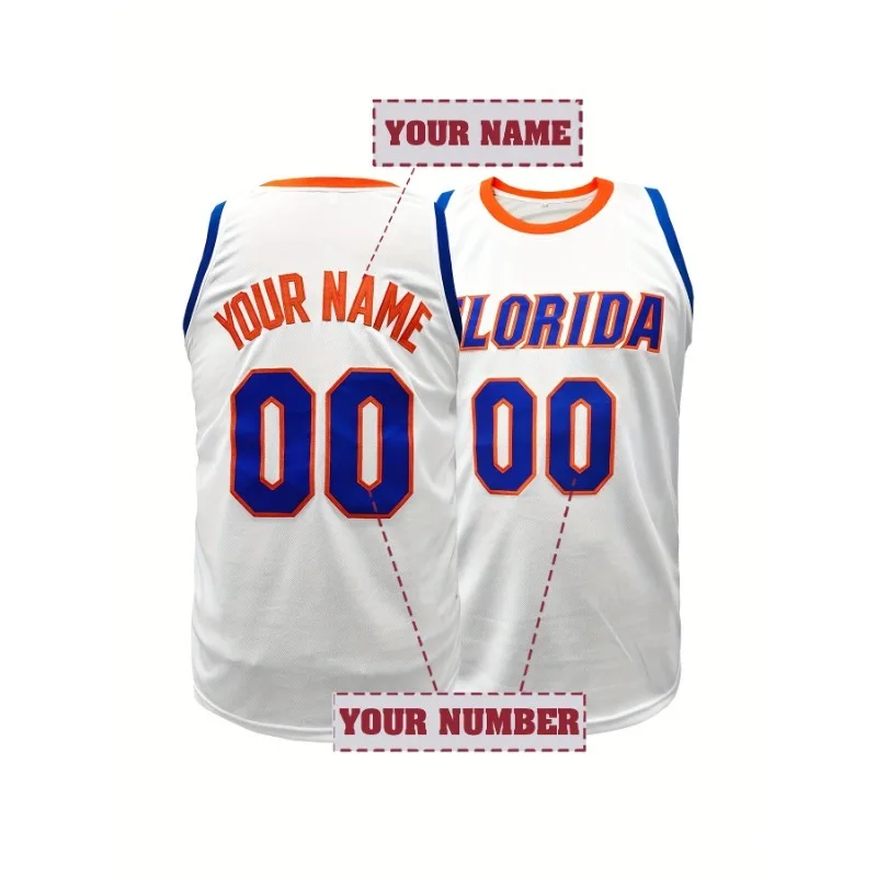 

Мужские баскетбольные майки на заказ, персонализированное имя и номер, дышащая спортивная форма без рукавов для тренировок и соревнований