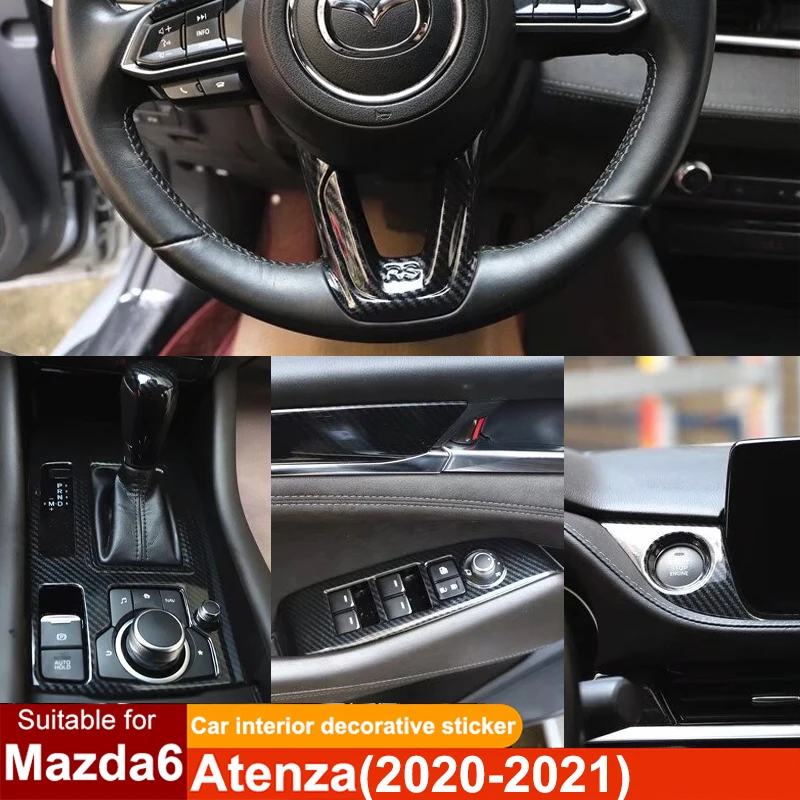 

Для Mazada 6, Atenza, кнопка зажигания автомобиля, панель, крышка вентиляционного отверстия, чашка для воды, декоративная наклейка, модификация, аксессуары