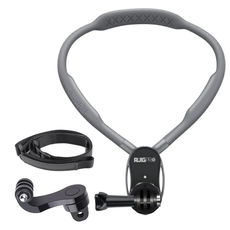 360 Degree Adjustable Neck Mount Stand for 12/11/10 Cameras Quick Switching Between Horizontal/Vertical