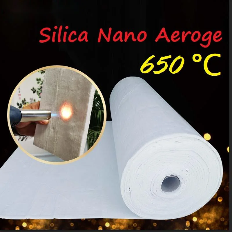 Size 50x200cm 10mm Thick Silica Nano Aerogel Felt Composite Insulation Material Boiler Pipe Heat Insulation Fireproof Waterproof